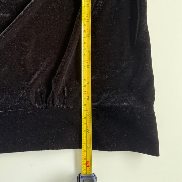 Anthropologie BTFL-life Velvet Velour Pullover Blouse Black Sz XL Dark Feminine - Picture 5 of 12